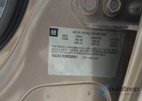 2008 Saturn Aura Xe из США, поврежденный, VIN 1G8ZS57B28F236853